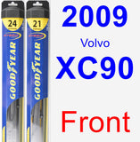 Front Wiper Blade Pack for 2009 Volvo XC90 - Hybrid