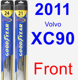 Front Wiper Blade Pack for 2011 Volvo XC90 - Hybrid