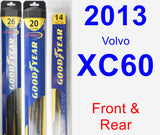 Front & Rear Wiper Blade Pack for 2013 Volvo XC60 - Hybrid