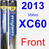 Front Wiper Blade Pack for 2013 Volvo XC60 - Hybrid