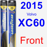 Front Wiper Blade Pack for 2015 Volvo XC60 - Hybrid